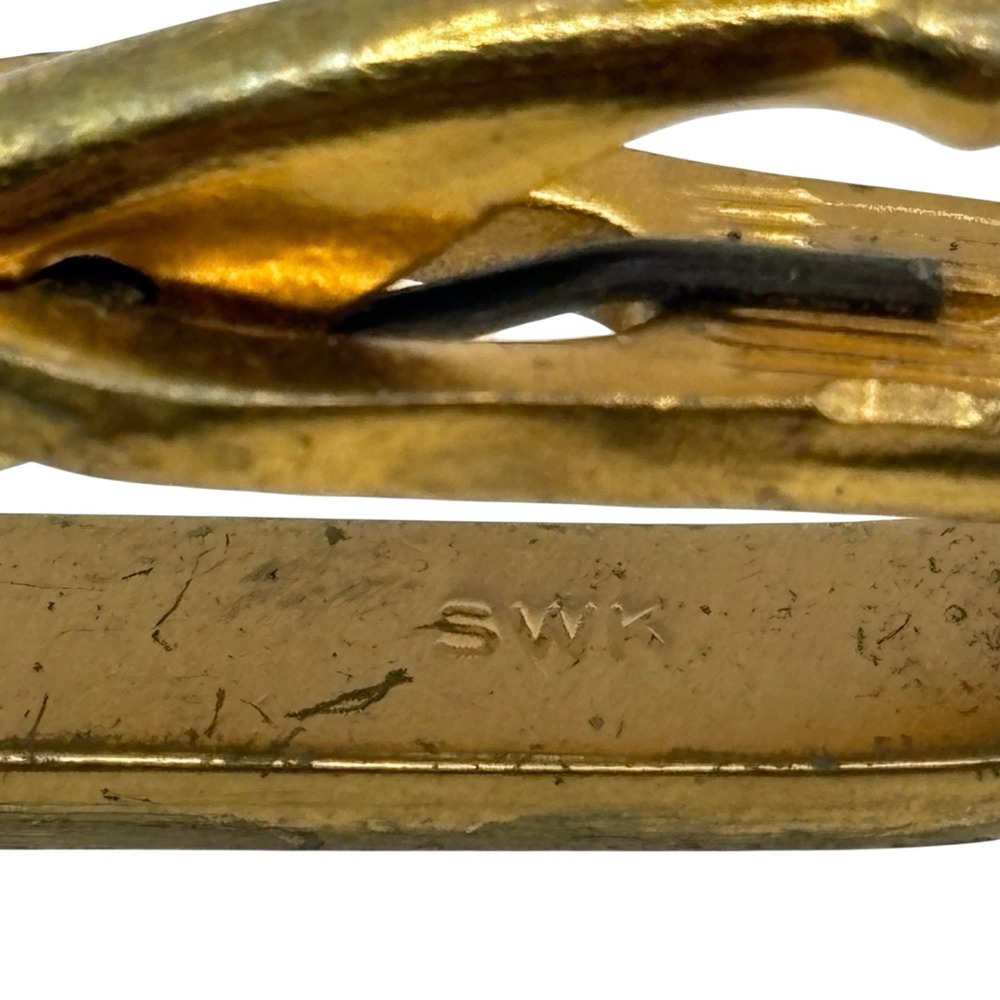 USMC Marine Corps Tie Bar Clip Swank Eagle Anchor Globe Gold Tone Military‎ VTG - Picture 4 of 10